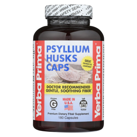 Yerba Prima Psyllium Husks Caps - 180 Capsules