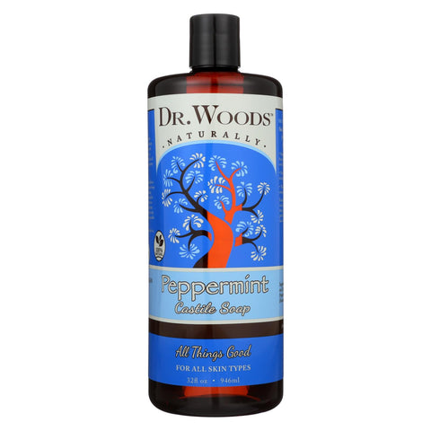 Dr. Woods Pure Castile Soap Peppermint - 32 Fl Oz