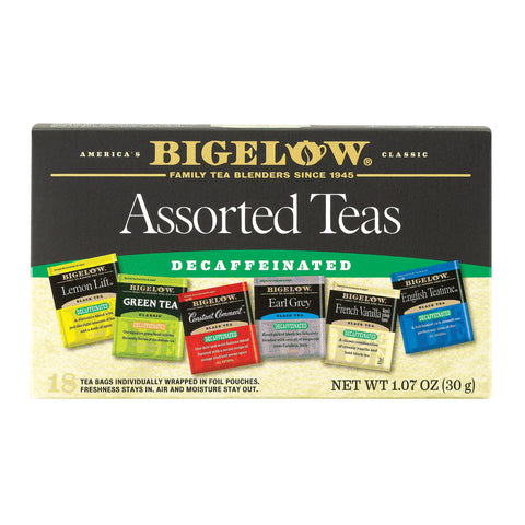 Bigelow Tea Six Assorted Decaffeinated Tea - Case Of 6 - 20 Bags