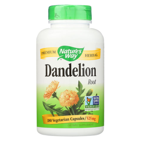 Nature's Way - Dandelion Root - 180 Vegetarian Capsules