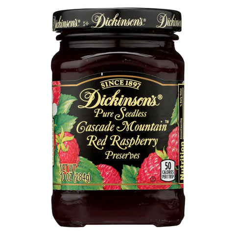 Dickinson - Pure Seedless Cascade Mountain Red Raspberry Preserves - Case Of 6 - 10 Oz.