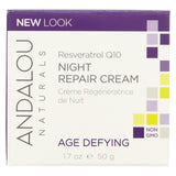 Andalou Naturals Resveratrol Q10 Night Repair Cream - 1.7 Fl Oz