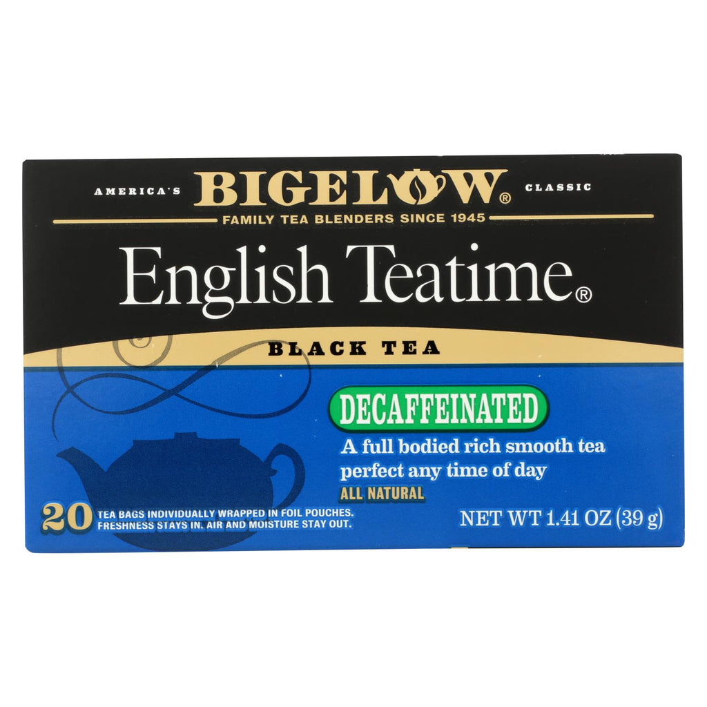 Bigelow Tea English Teatime Decaffeinated Black Tea - Case Of 6 - 20 Bags