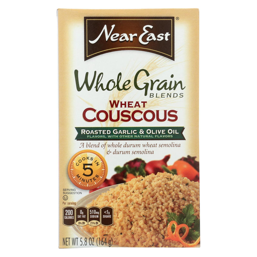 Near East Whole Wheat Couscous - Roasted Garlic And Olive Oil - Case Of 12 - 5.8 Oz.