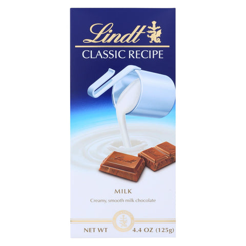 Lindt Chocolate Bar - Milk Chocolate - 31 Percent Cocoa - Classic Recipe - 4.4 Oz Bars - Case Of 12