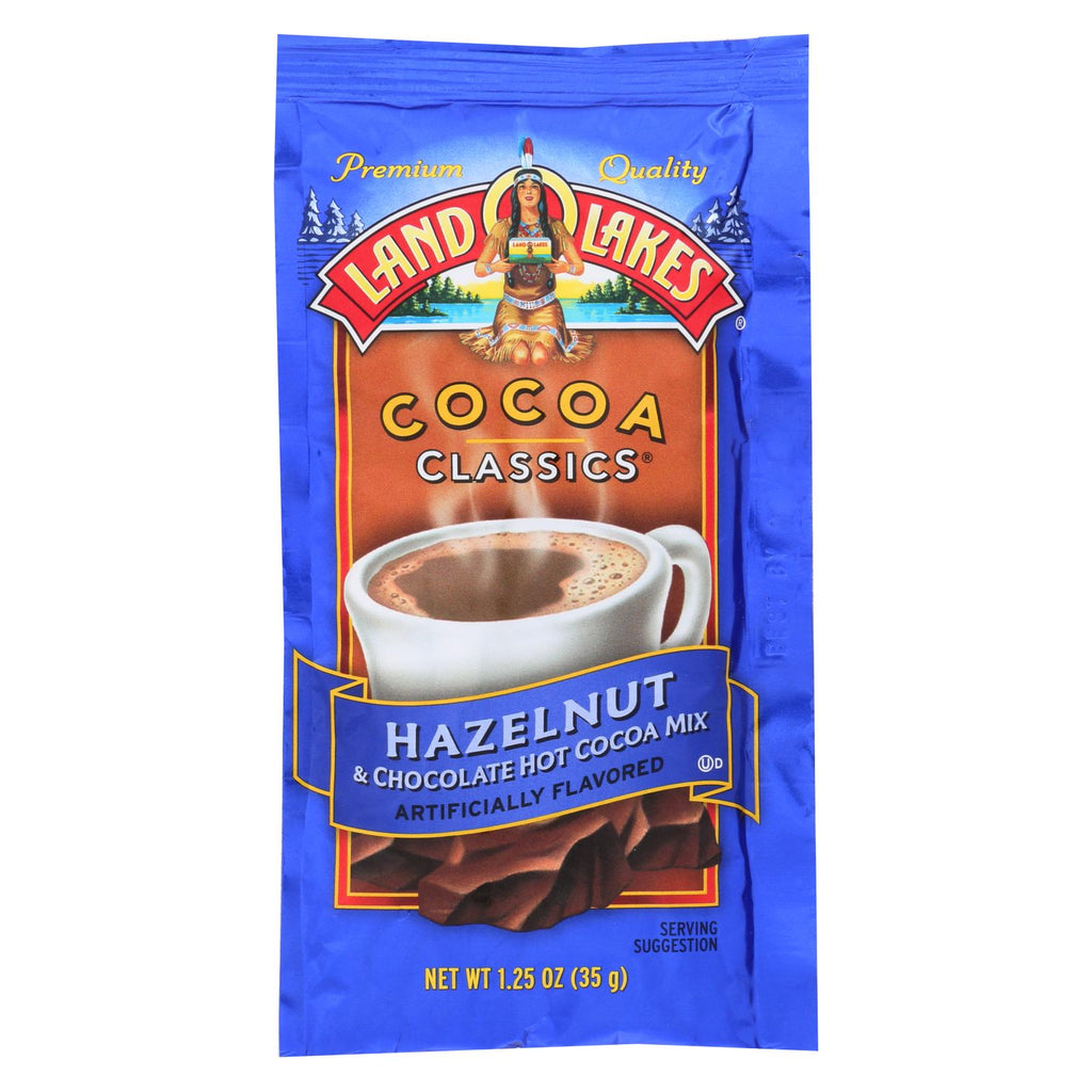 Land O Lakes Cocoa Classic Mix - Hazelnut And Chocolate - 1.25 Oz - Case Of 12