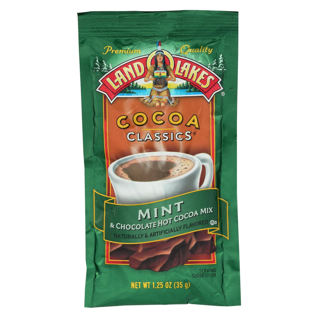 Land O Lakes Cocoa Classic Mix - Mint And Chocolate - 1.25 Oz - Case Of 12