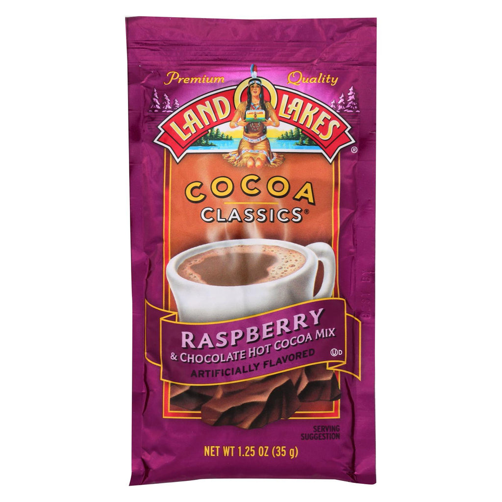 Land O Lakes Cocoa Classic Mix - Raspberry And Chocolate - 1.25 Oz - Case Of 12