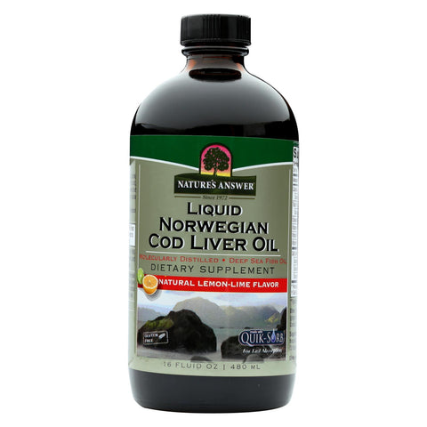 Nature's Answer - Liquid Norwegian Cod Liver Oil - 16 Fl Oz