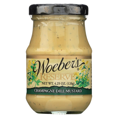 Woeber's Reserve Champagne Dill Mustard - Case Of 6 - 4.25 Oz.