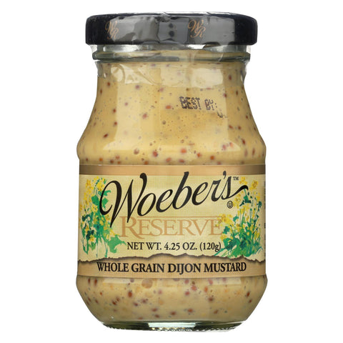 Woeber's Whole Grain Dijon Mustard - Case Of 6 - 4.25 Oz.