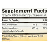 Nature's Way - Calcium Citrate - 500 Mg - 100 Capsules