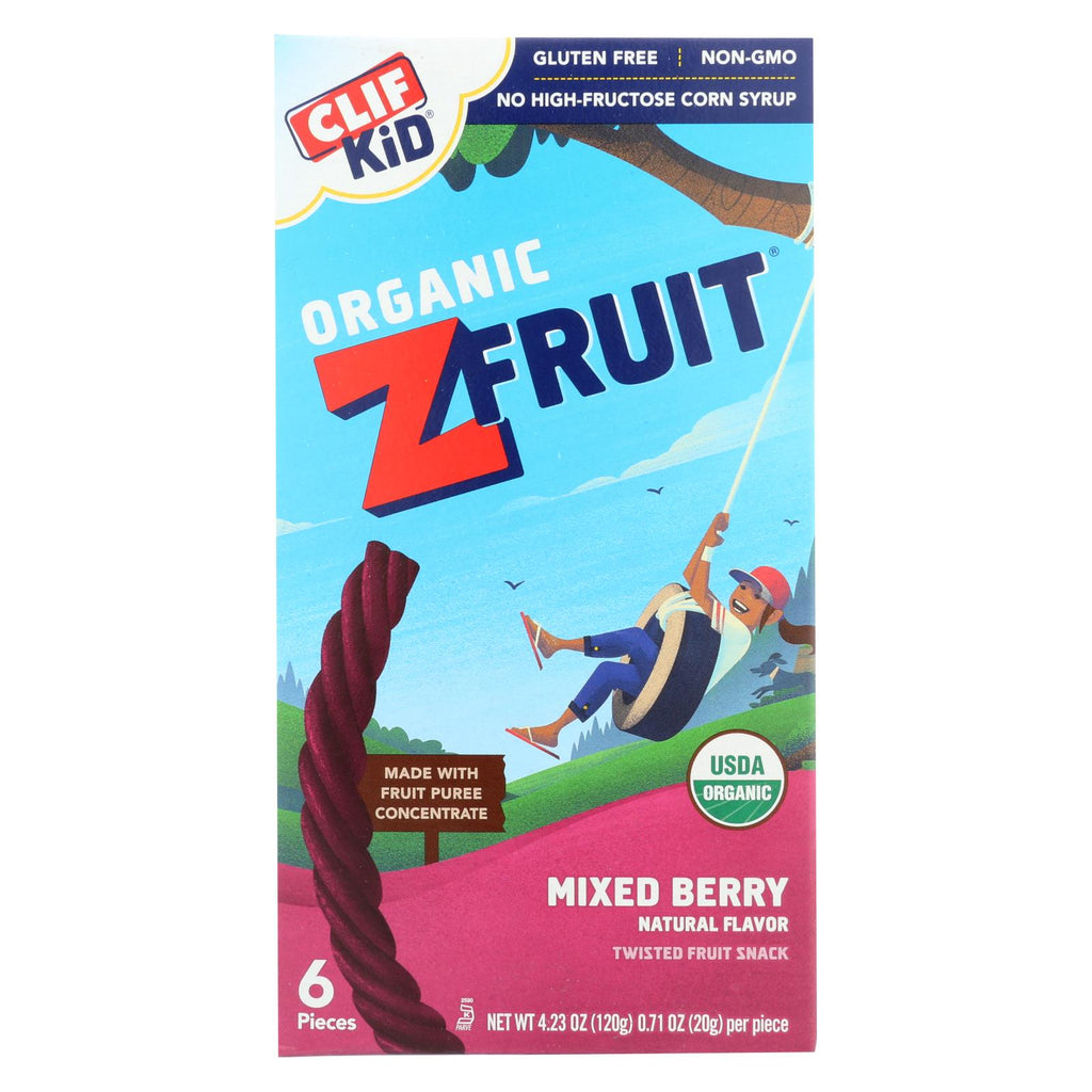 Clif Bar Organic Kid Twisted Fruit Rope - Mixed Berry - Case Of 6 - 0.7 Oz.