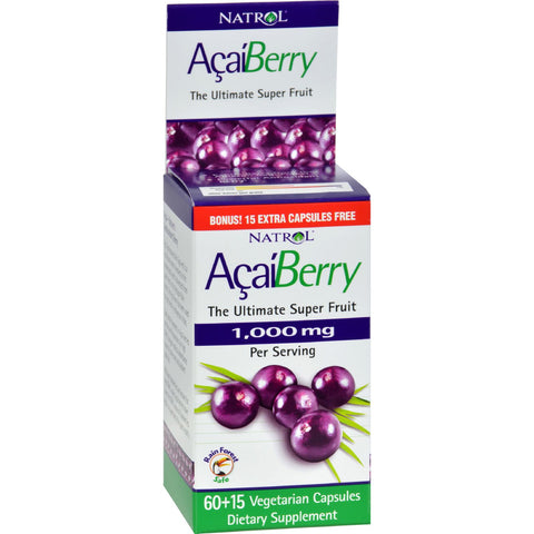 Natrol Acaiberry - 1000 Mg - 75 Vegetarian Capsules