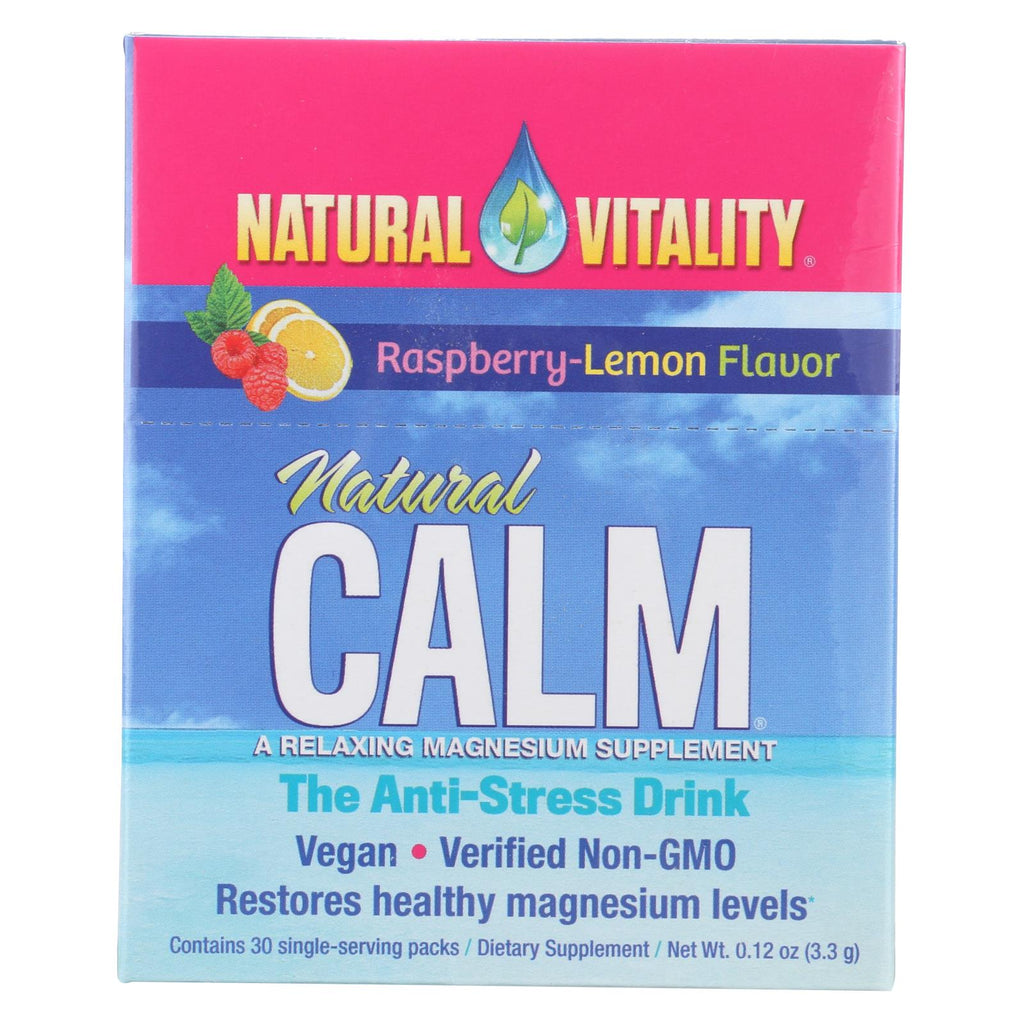 Natural Vitality Magnesium Natural Calm Raspberry Lemon - 30 Packets