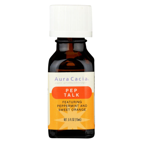 Aura Cacia - Essential Solutions Oil Pep Talk Peppermint And Sweet Orange - 0.5 Fl Oz