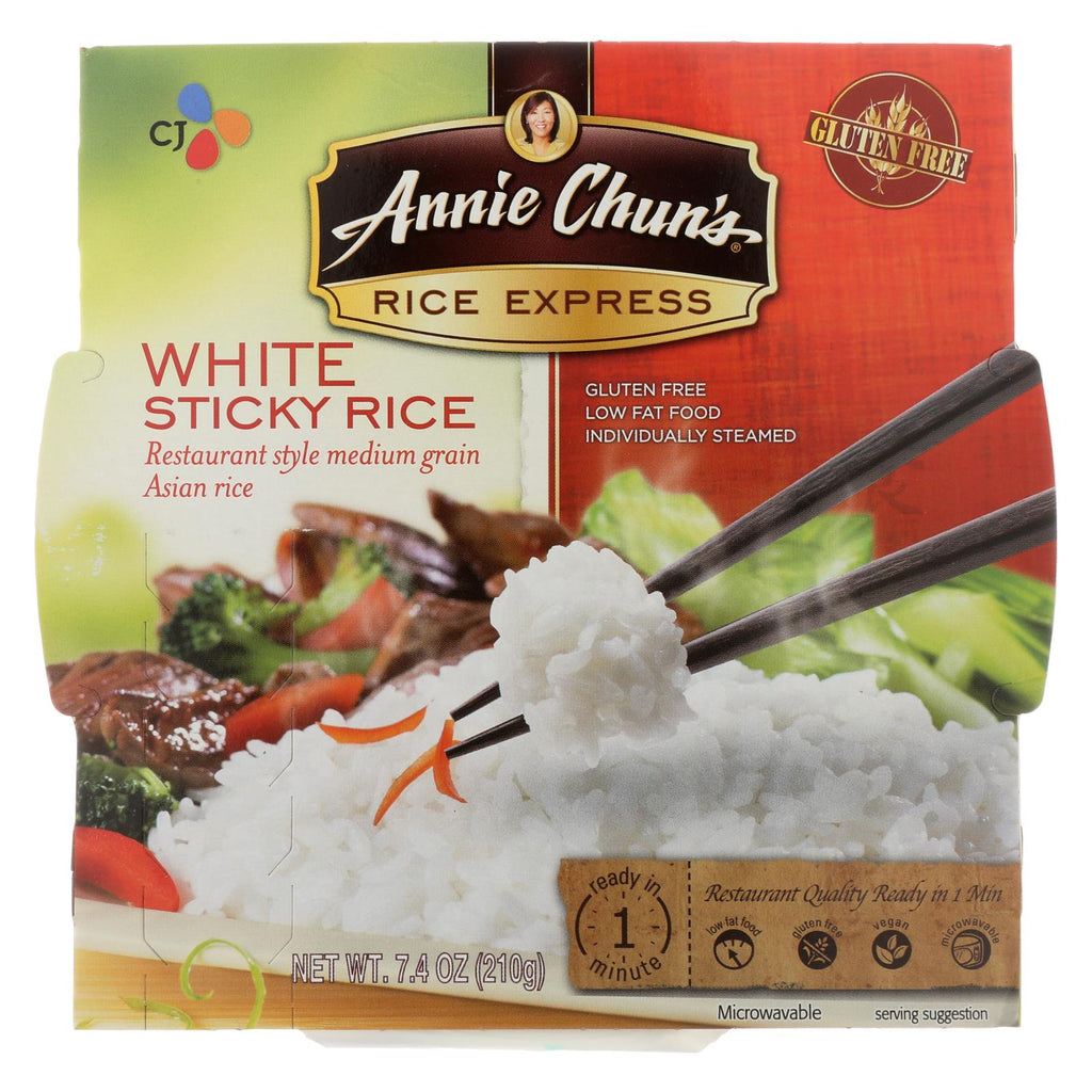 Annie Chun's Rice Express White Sticky Rice - Case Of 6 - 7.4 Oz.