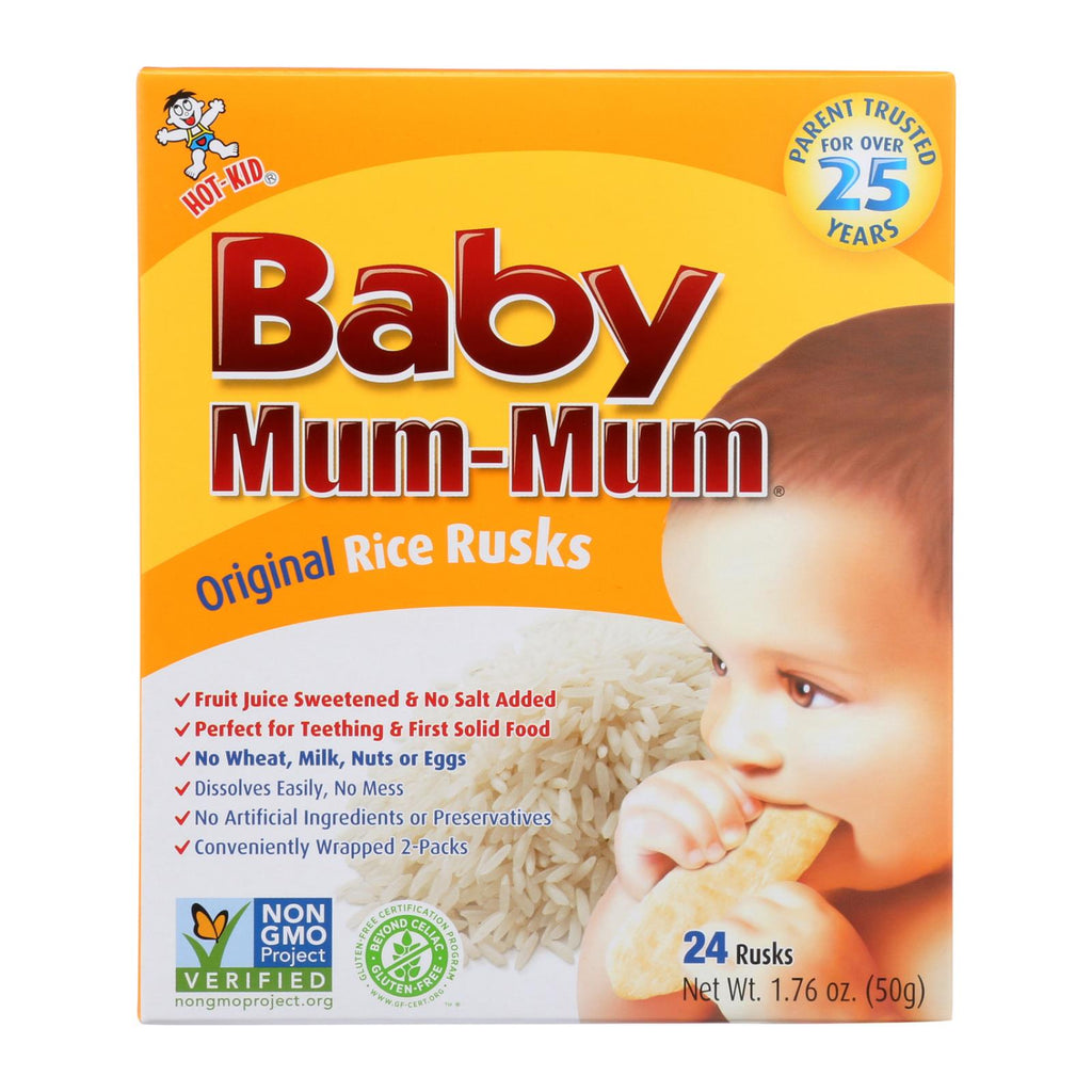 Hot Kid Baby Mum Rice Biscuit - Case Of 6 - 1.76 Oz.