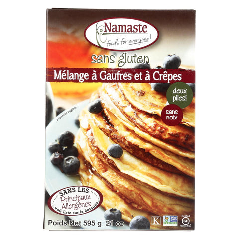 Namaste Foods Gluten Free Waffle And Pancake - Mix - Case Of 6 - 21 Oz.