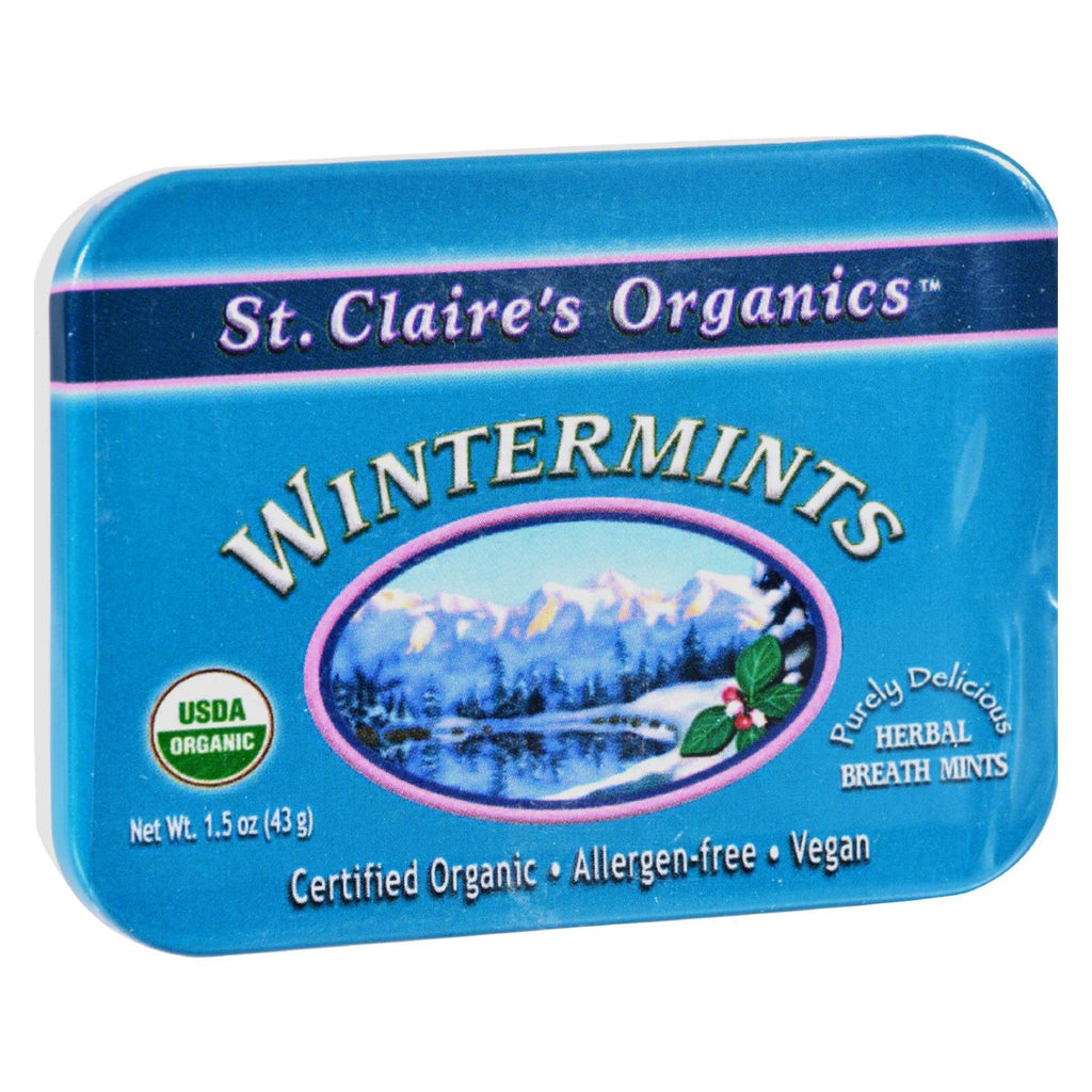 St Claire's Organic Wintermints Display Case - Case Of 6 - 1.5 Oz