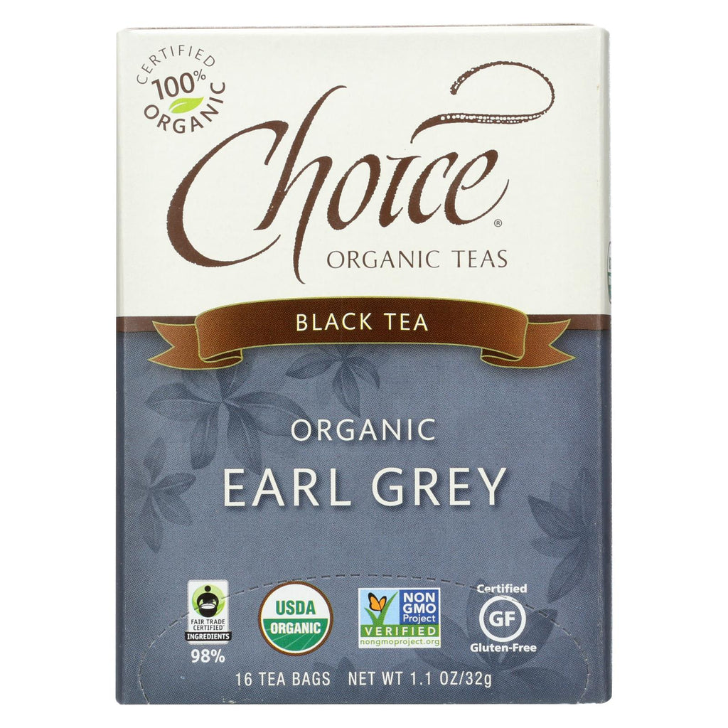 Choice Organic Teas - Earl Grey Tea - 16 Bags - Case Of 6