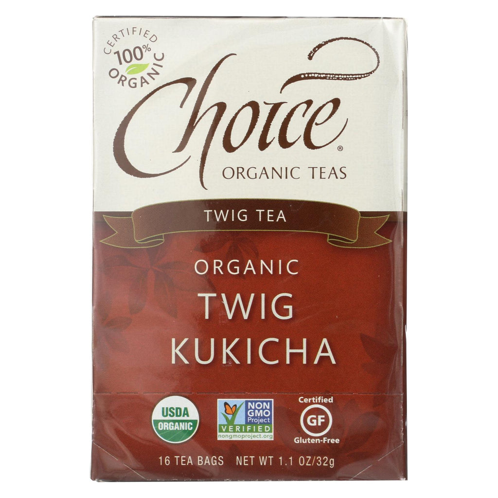 Choice Organic Teas Twig Tea Twig Kukicha - 16 Tea Bags - Case Of 6