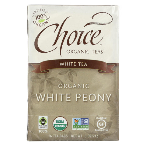 Choice Organic Teas White Tea - 16 Tea Bags - Case Of 6