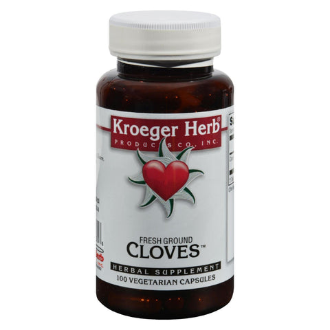 Kroeger Herb Fresh Ground Cloves - 450 Mg - 100 Vegetarian Capsules