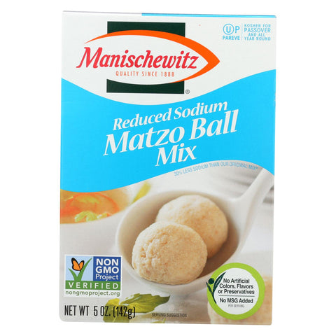 Manischewitz - Reduced Sodium Matzo Ball Mix - Case Of 12 - 5 Oz.