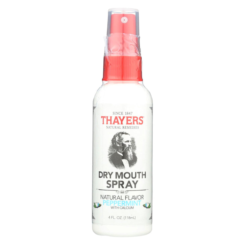 Thayers Dry Mouth Spray - Natural Peppermint Flavor - 4 Fl Oz