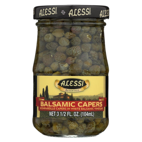 Alessi - Capers In White Balsamic Vinegar - 3.5 Oz - Case Of 6