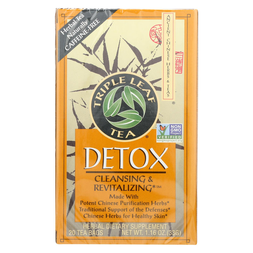 Triple Leaf Tea Detox Tea - 20 Tea Bags - Case Of 6