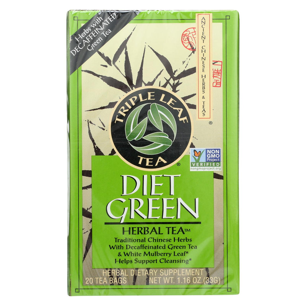 Triple Leaf Tea Dieters Decaffeinated Green Tea - 20 Tea Bags - Case Of 6