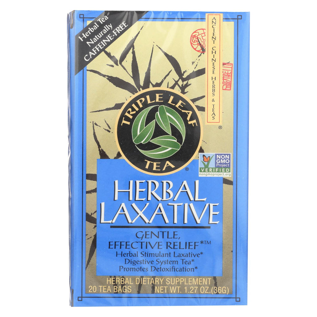 Triple Leaf Tea Herbal Laxative - 20 Tea Bags - Case Of 6