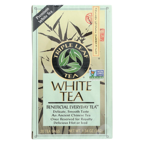 Triple Leaf Tea White Tea - 20 Tea Bags - Case Of 6