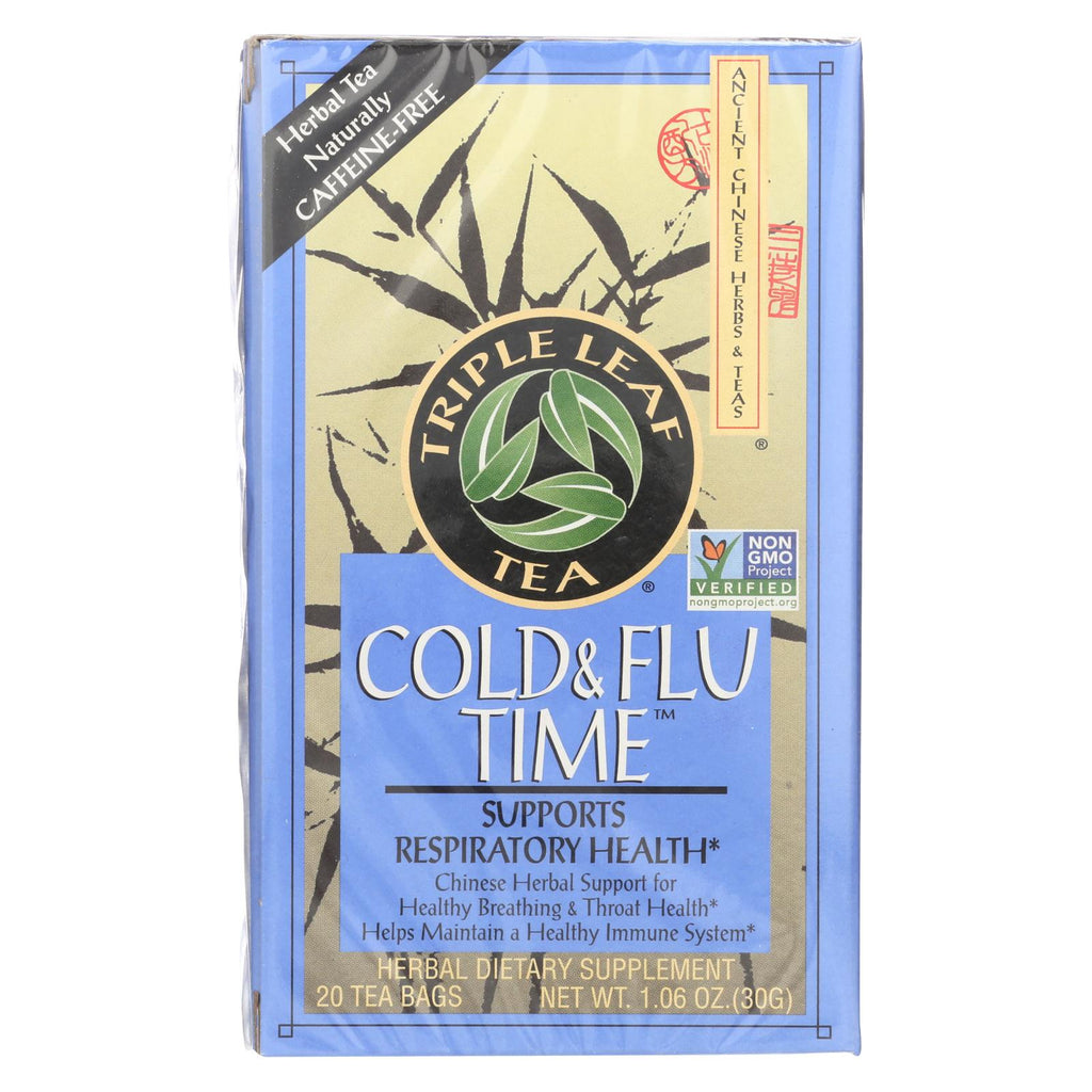 Triple Leaf Tea Cold And Flu Time - 20 Tea Bags - Case Of 6