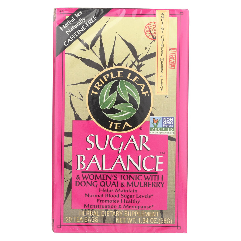 Triple Leaf Tea Sugar Balance Decaffeinated Tea - 20 Tea Bags - Case Of 6