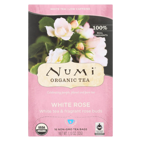 Numi Tea White Tea - White Rose - Case Of 6 - 16 Bags