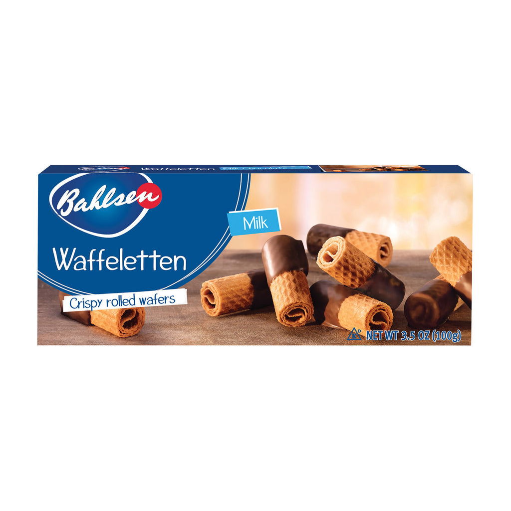 Bahlsen Waffeletten Milk Chocolate Cookies - Case Of 12 - 3.5 Oz.