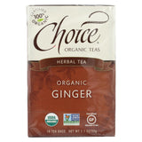 Choice Organic Herbal Tea - Ginger - Case Of 6 - 16 Bags