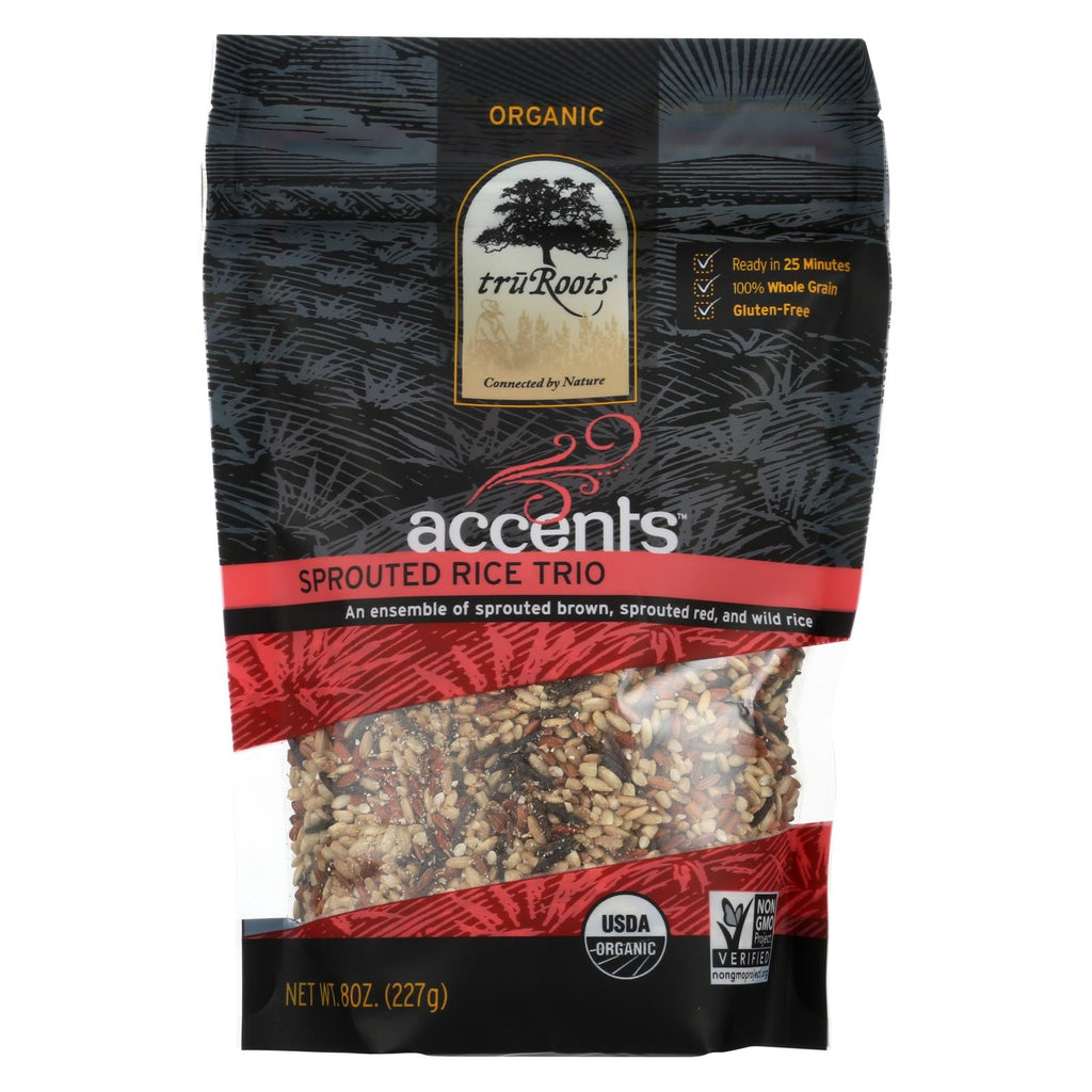 Truroots Organic Trio Rice - Accents Sprouted - Case Of 6 - 8 Oz.