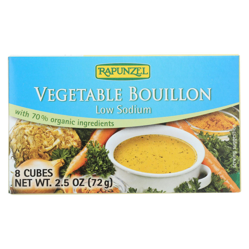 Rapunzel Bouillon Cubes - Vegetable - Vegan - No Salt Added - 2.4 Oz - Case Of 12