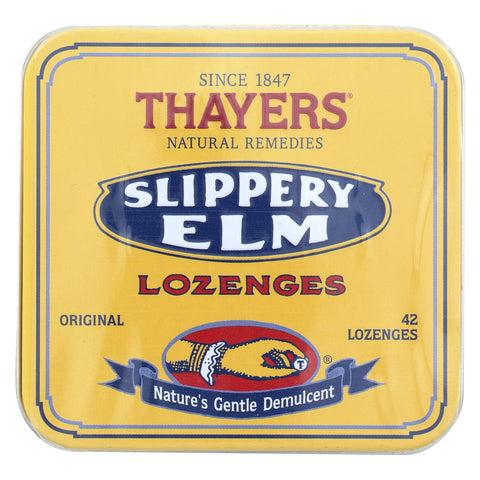 Thayers Slippery Elm Lozenges Original - 42 Lozenges - Case Of 10