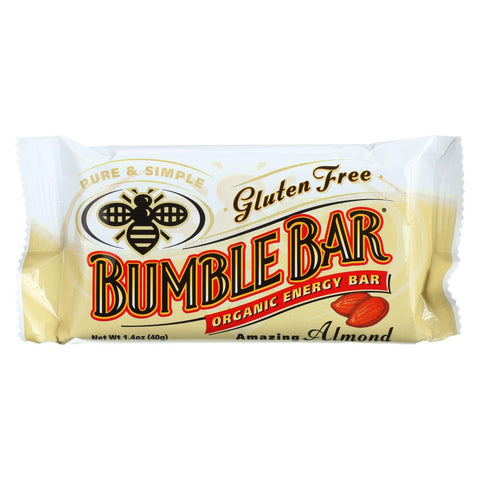 Bumble Bar - Organic Sesame Bar - Amazing Almond - Case Of 12 - 1.4 Oz.