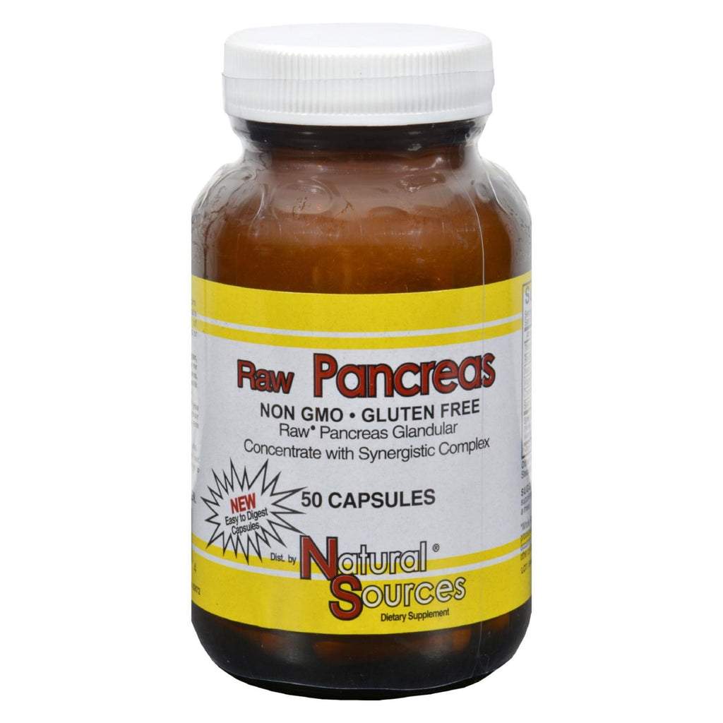 Natural Sources Raw Pancreas - 50 Capsules