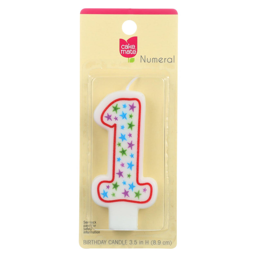 Cake Mate - Birthday Party Candle - Numeral - 1 - 3 In - 1 Count - Case Of 6