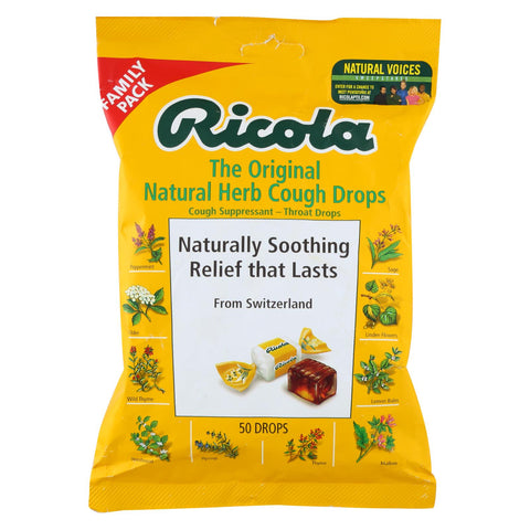 Ricola Cough Drops - Original Herb - Case Of 12 - 50 Pack