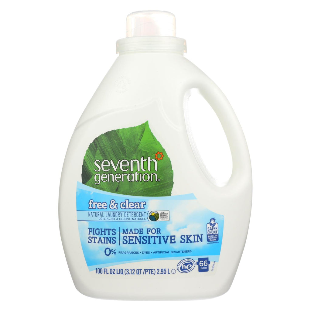 Seventh Generation - Liquid Laundry Detergent - Free And Clear - 100 Fl Oz.