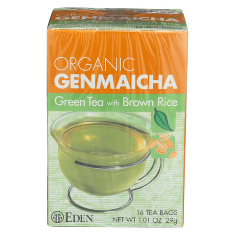 Eden Foods Organic Genmaicha Green Tea - Case Of 12 - 16 Bag