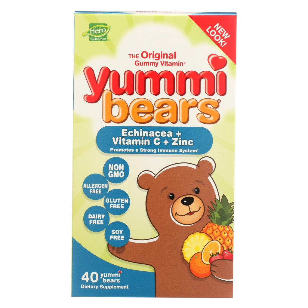 Hero Nutritionals Yummi Bears Echinacea Plus Vitamin C And Zinc - 40 Chewables